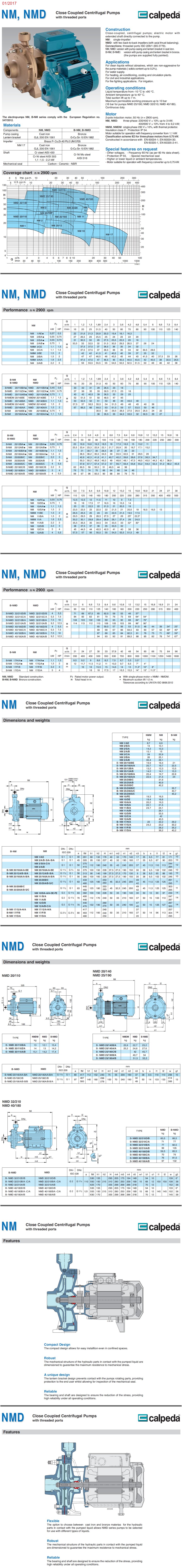 Calpeda NMM 32/12AE Flanged End Suction Pump